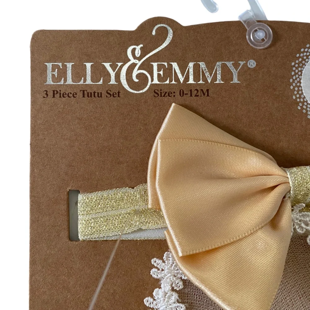 {Elly & Emmy} 0-12 Months Tutu Baby Girls 3-pc. Baby Gift Set